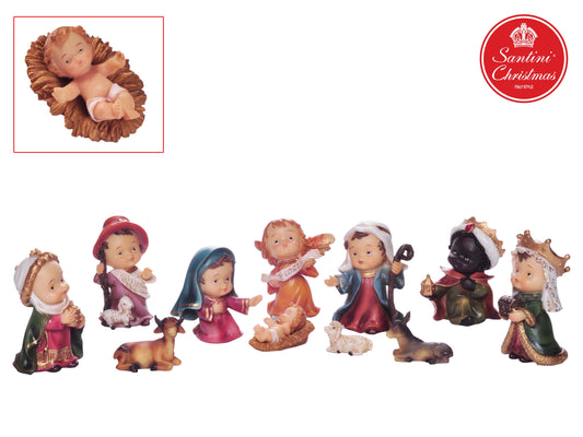 Pesebre Infantil De 8 Cm Con 11 Piezas