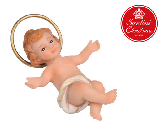 Niño Dios Jesús Para Pesebre De 3.7 Cm Con Aureola