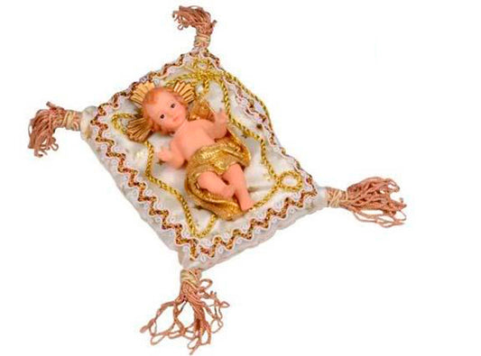 Niño Dios Jesús Para Pesebre De 9 Cm Con Cojin