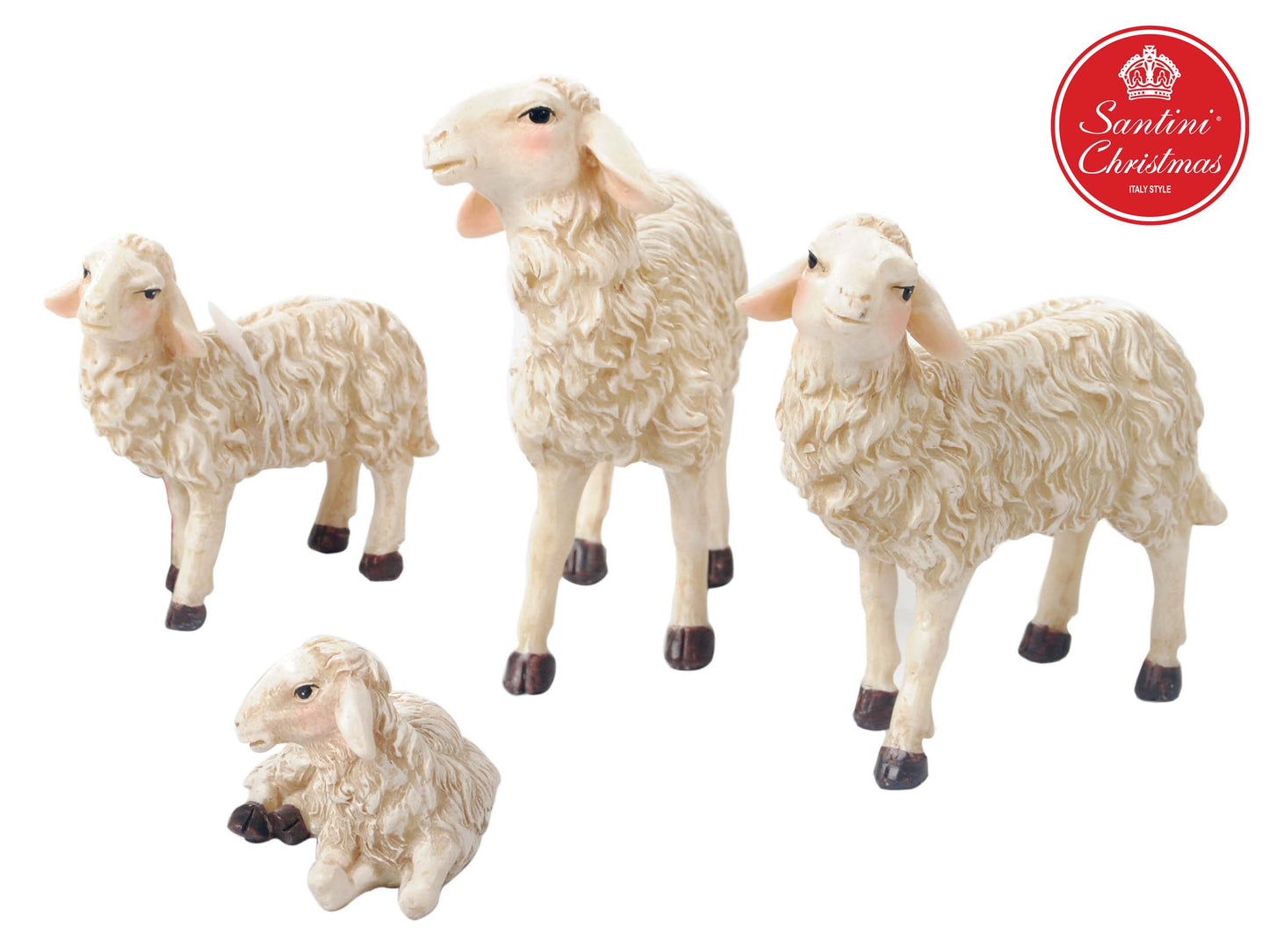 Ovejas Para Pesebre De 10 Cm Con 4 Piezas