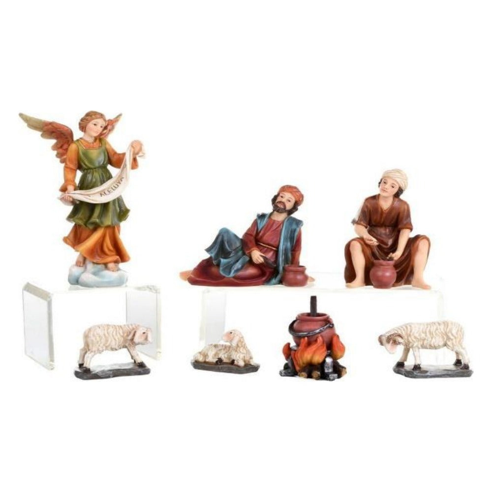 Aldeanos Para Pesebre La Anunciación x 7 piezas De 15 Cm
