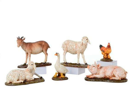 Animales Para Pesebre De 20 Cm Con 6 Piezas
