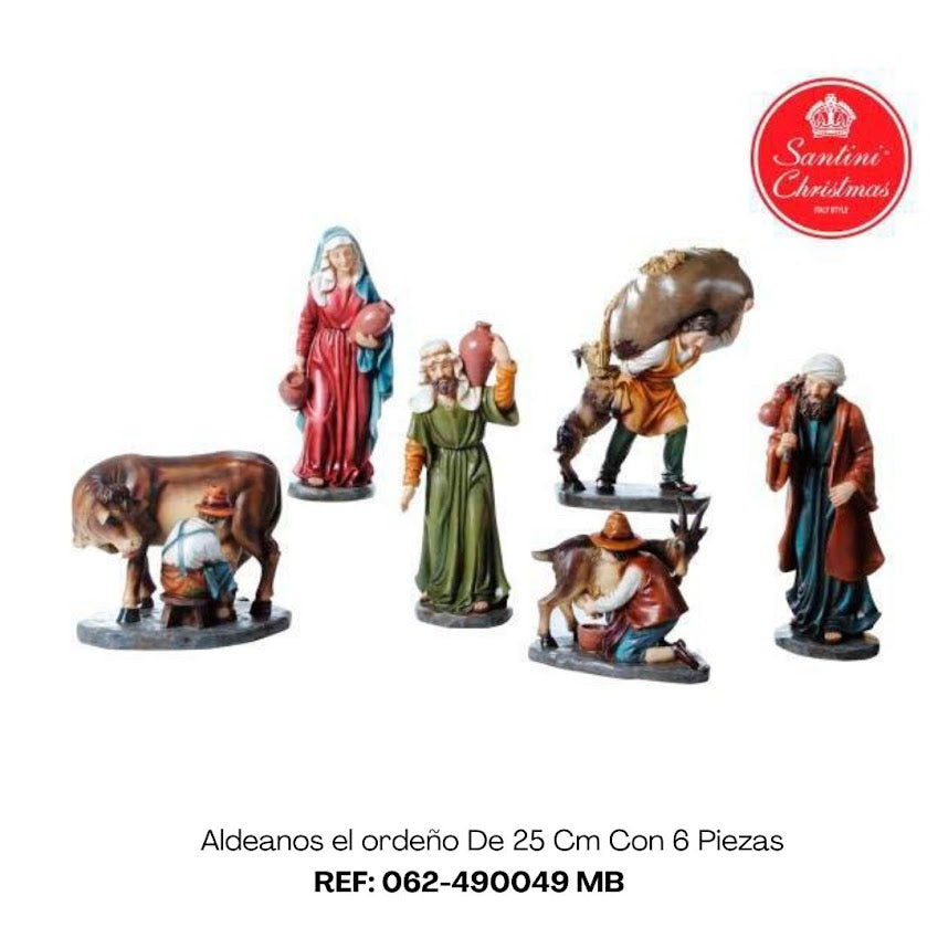 Aldeanos el ordeño 25cm 6piezas