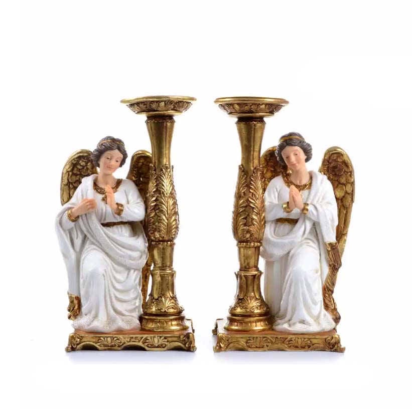 Angel Custodio De 30 Cm Candelabro