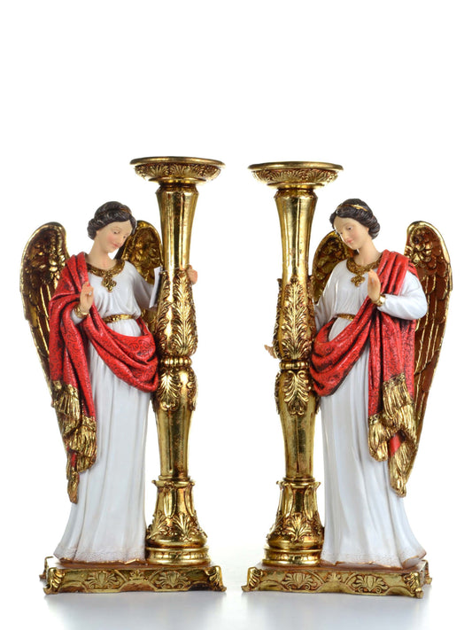Angel Custodio De 51 Cm Candelabro