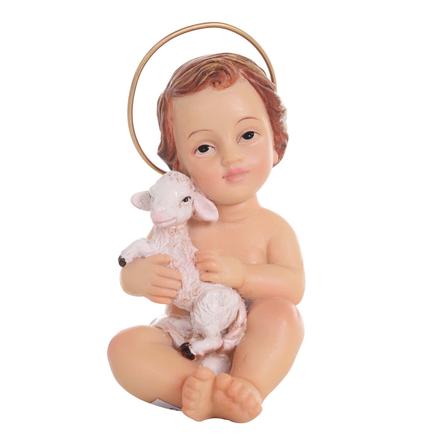 Niño Dios Jesús Sentado De 10 Cm Con Aureola
