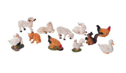 Animales Para Pesebre De 3.5 Cm Con 11 Piezas