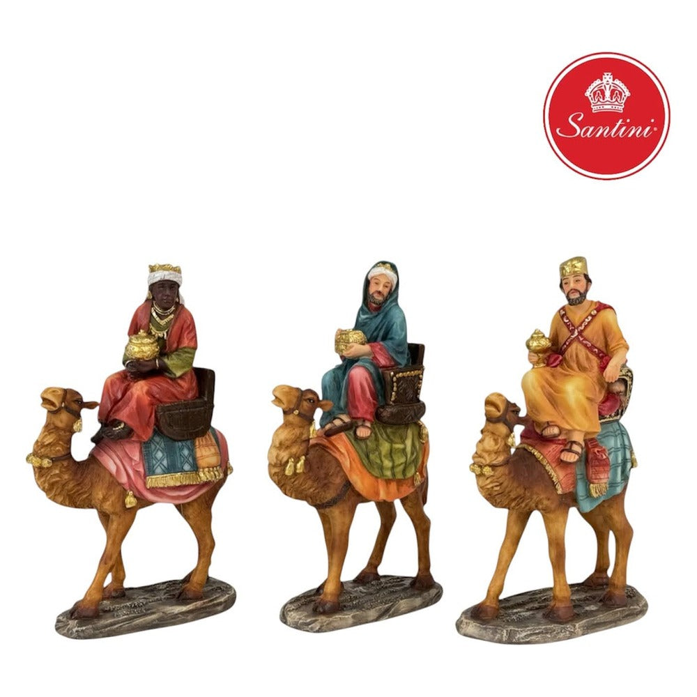 Reyes Magos en Camello 3 piezas 9x4.5x15.5 cm
