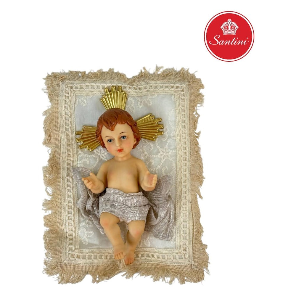 Niño Dios Con Cojín Para Pesebre De 22 Cm