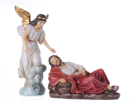 El Sueño De San Jose Dormido Pesebre De 14 cm
