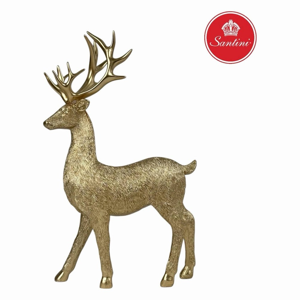 Reno Navideño Dorado De 29 Cm