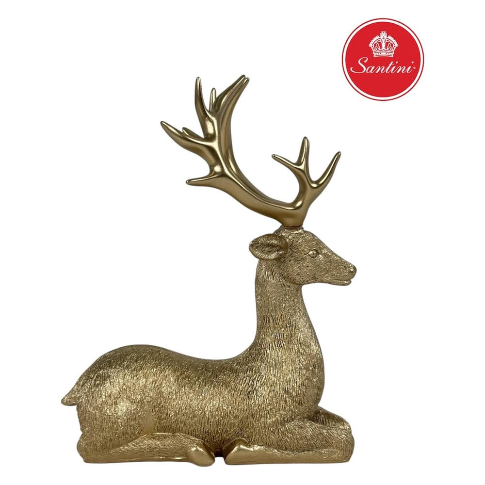 Reno Navideño Dorado De 21 cm