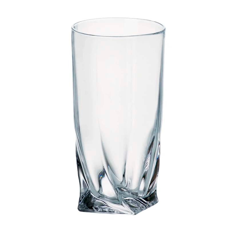 Vasos de Cristal Quadro HB 350 ml Set x 6 Piezas