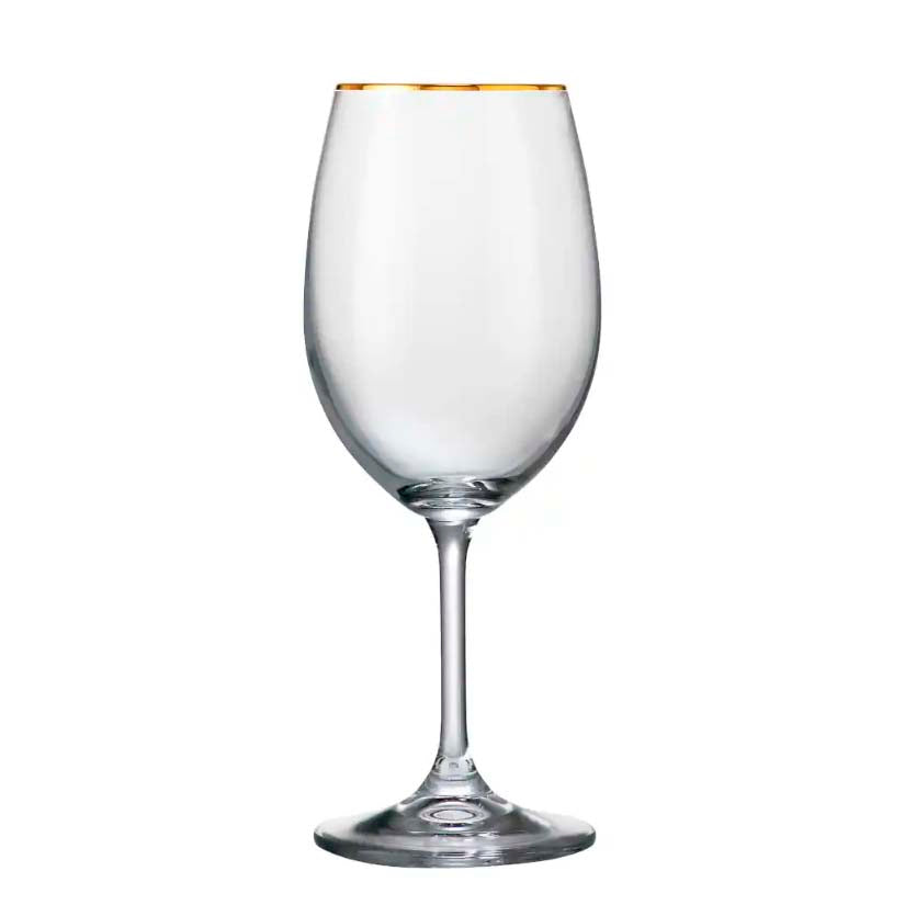 Copas de Vino Sylvia Gold 450 ml Set x 6 Piezas