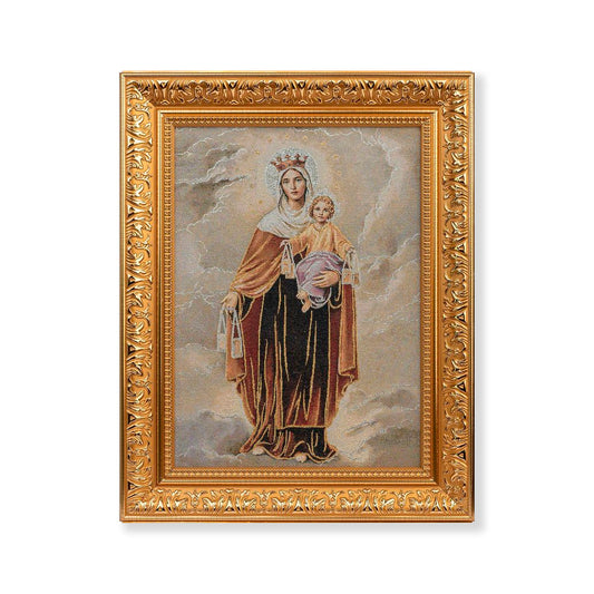 Gobelino Virgen Del Carmen De 50 x 40 Cm Cuadro
