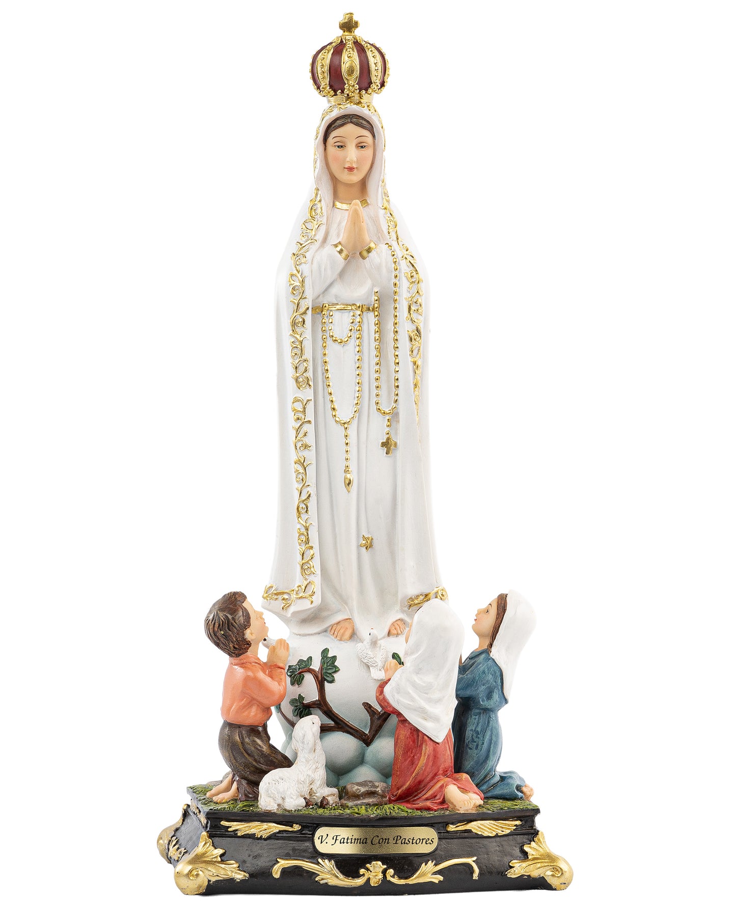Virgen De Fatima Con Pastores