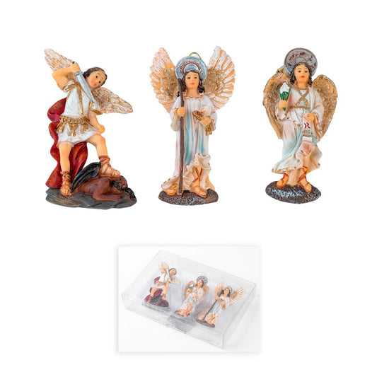 Los 3 Arcangeles Miguel Rafael Gabriel De 8 Cm
