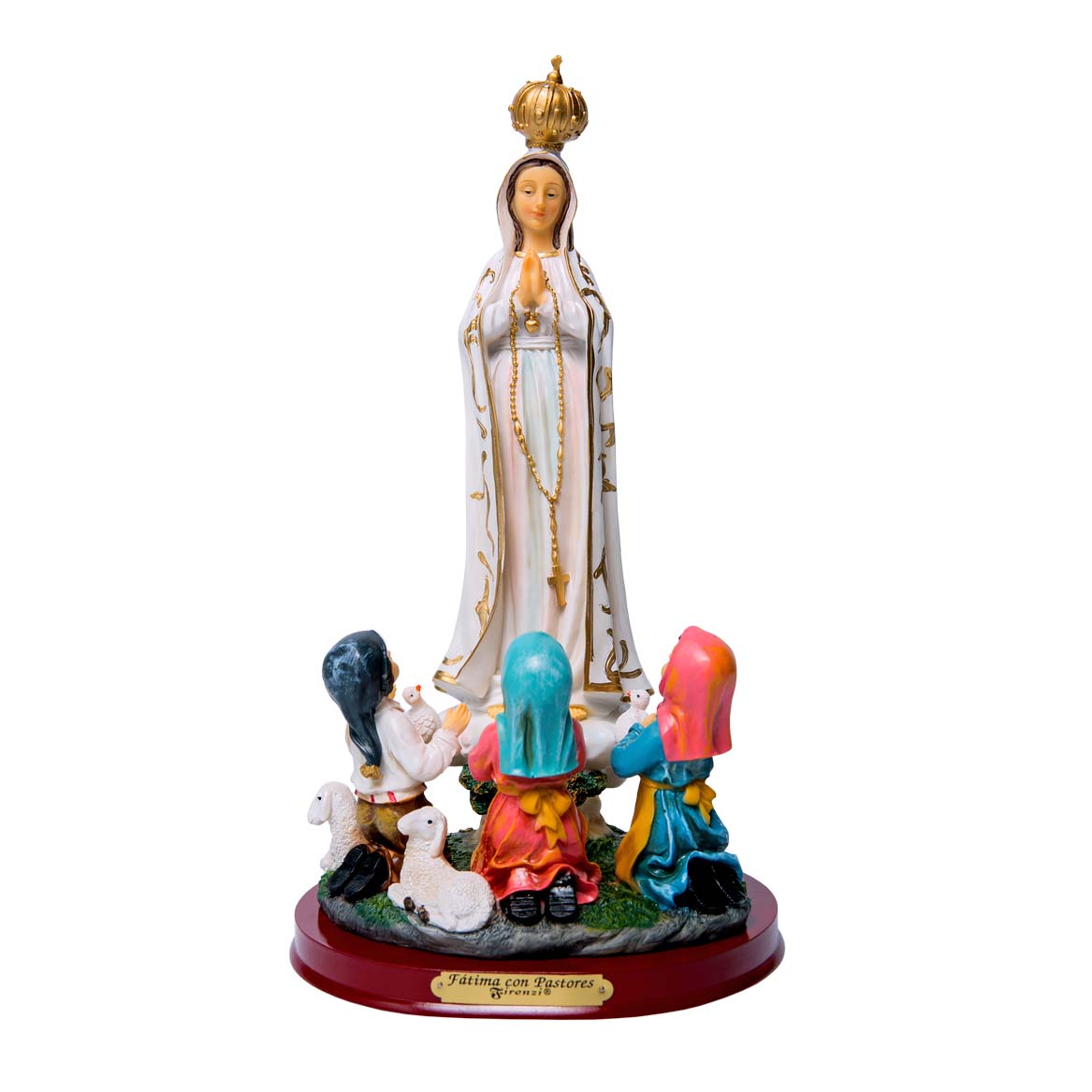 Virgen De Fatima Con Pastores