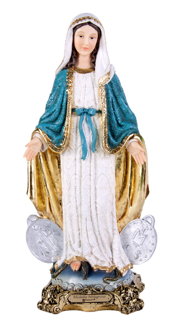 Virgen Medalla Milagrosa De 20 Cm Gold