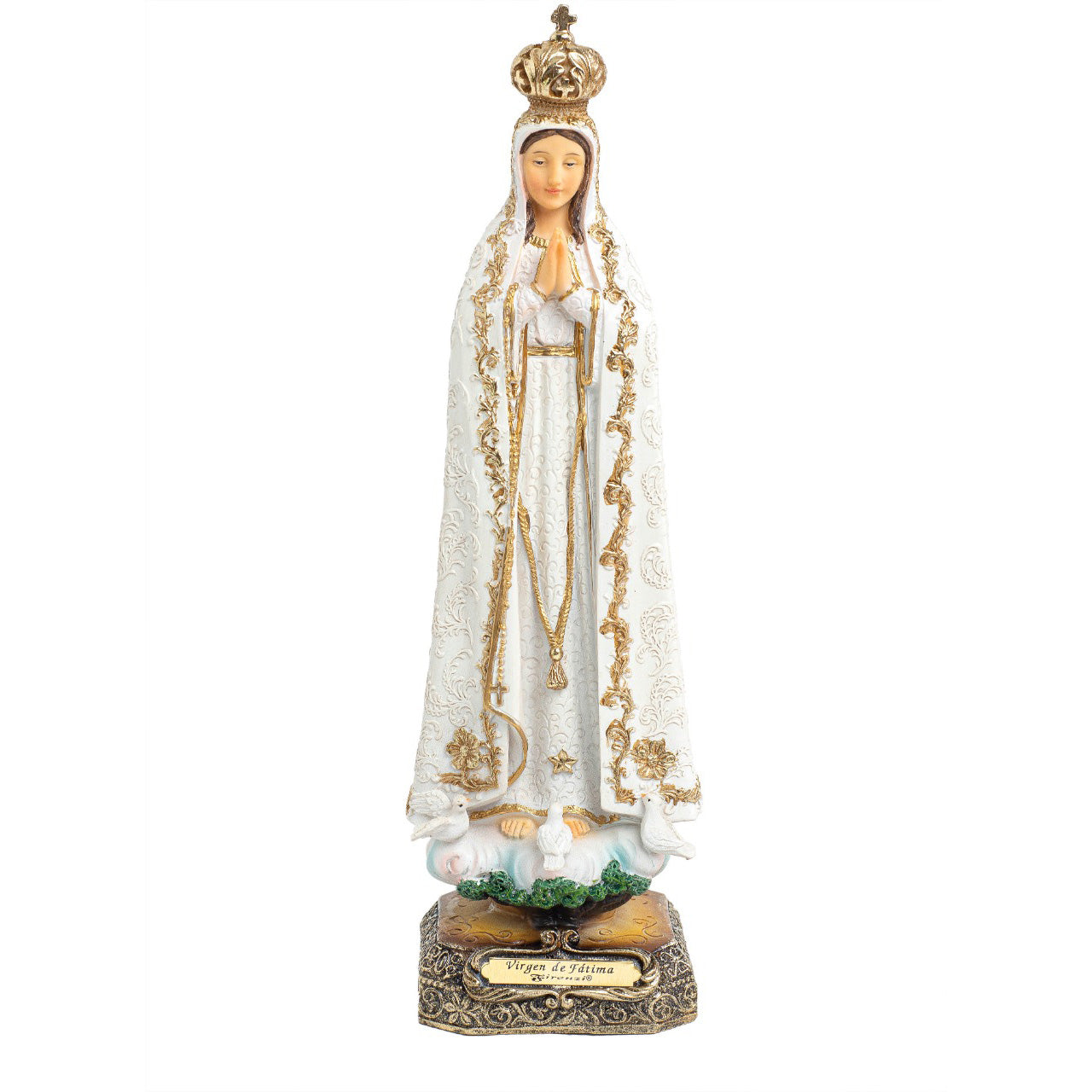 Virgen De Fatima Gold De 30 Cm