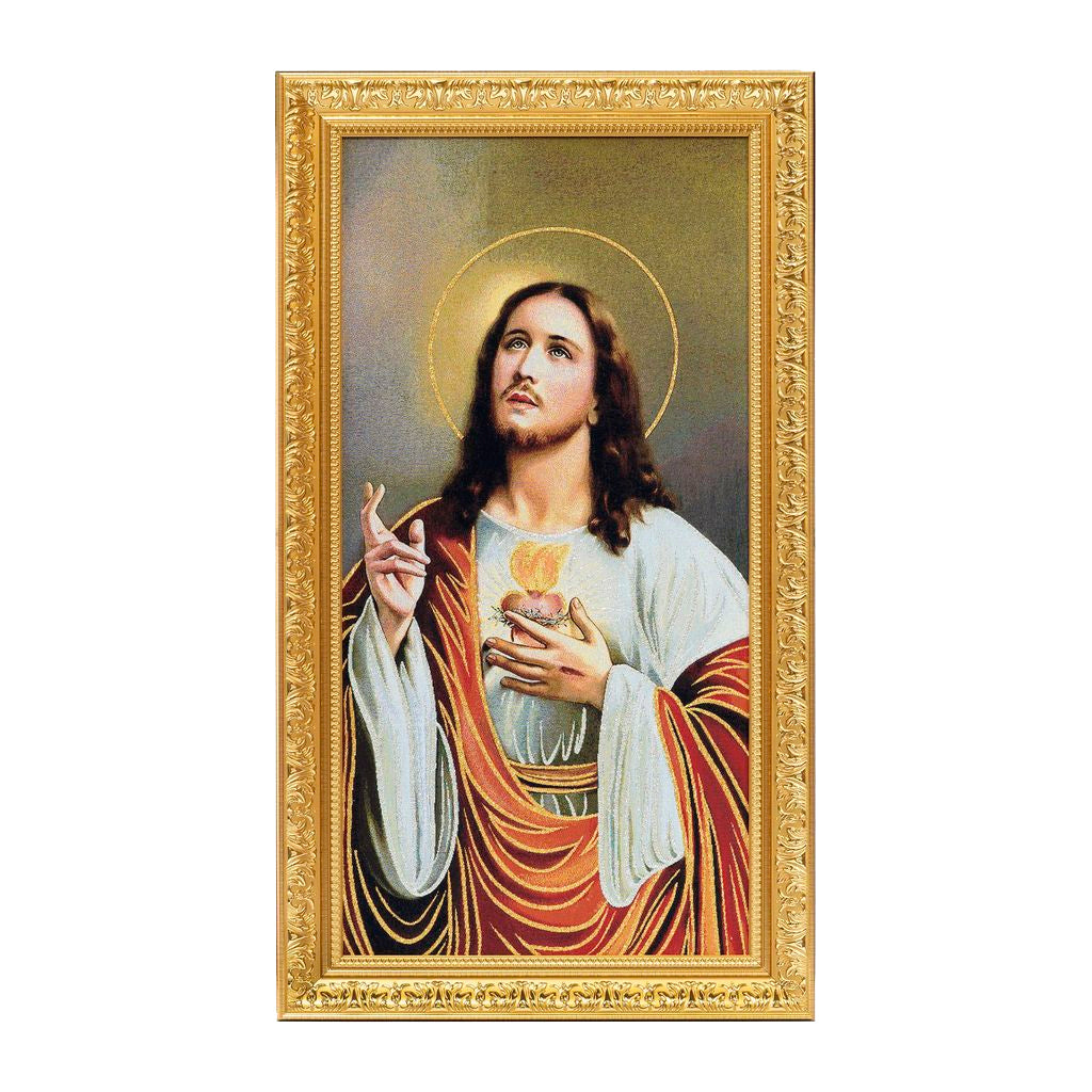 Gobelino Sagrado Corazon De Jesus De 90 x 50 cm