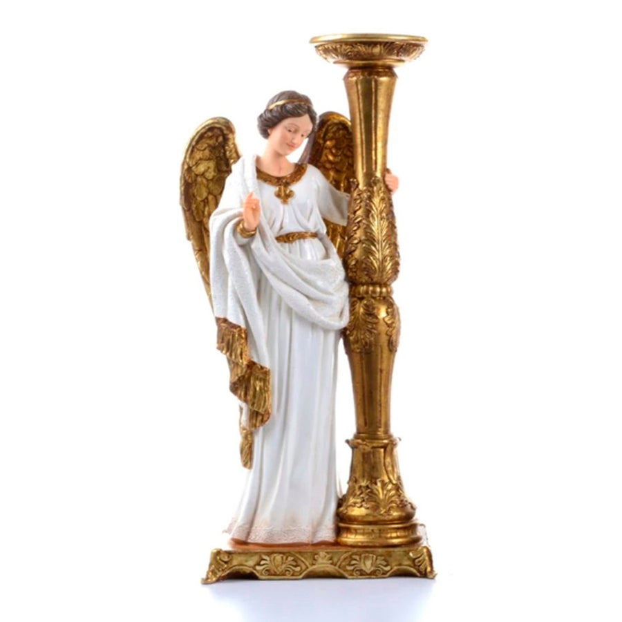 Angel Custodio De 40 Cm Candelabro