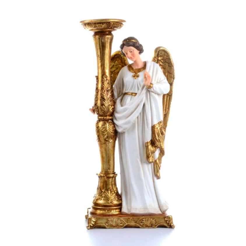 Angel Custodio De 40 Cm Candelabro