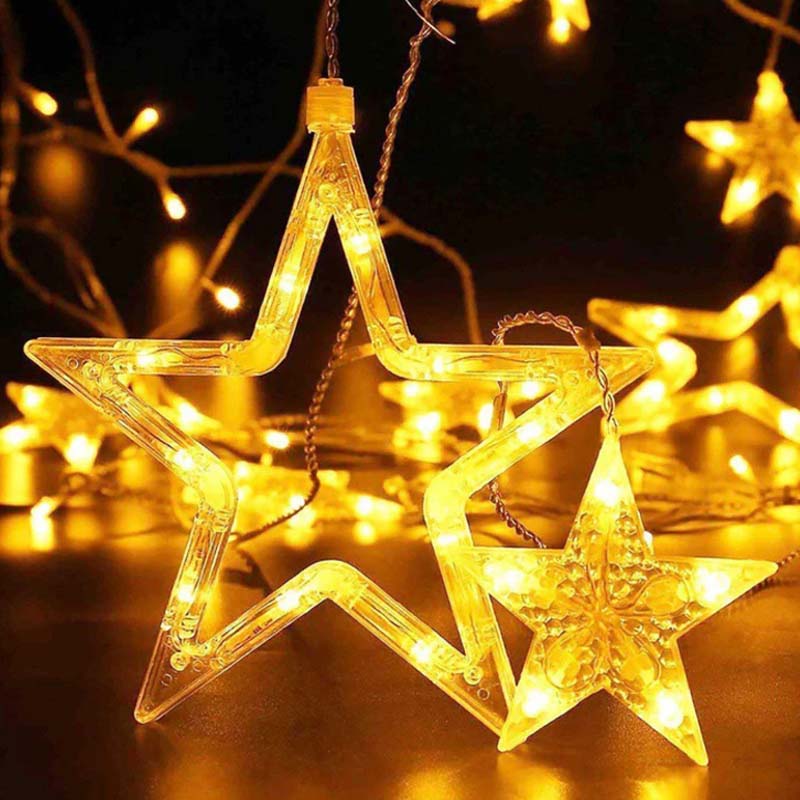 🔥 Cortina Luz Led Estrellas x3 Mt Navidad + Regalo Especial 📌 ENVIO GRATIS