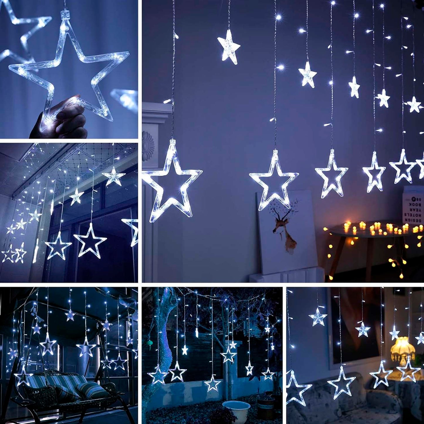 🔥 Cortina Luz Led Estrellas x3 Mt Navidad + Regalo Especial 📌 ENVIO GRATIS