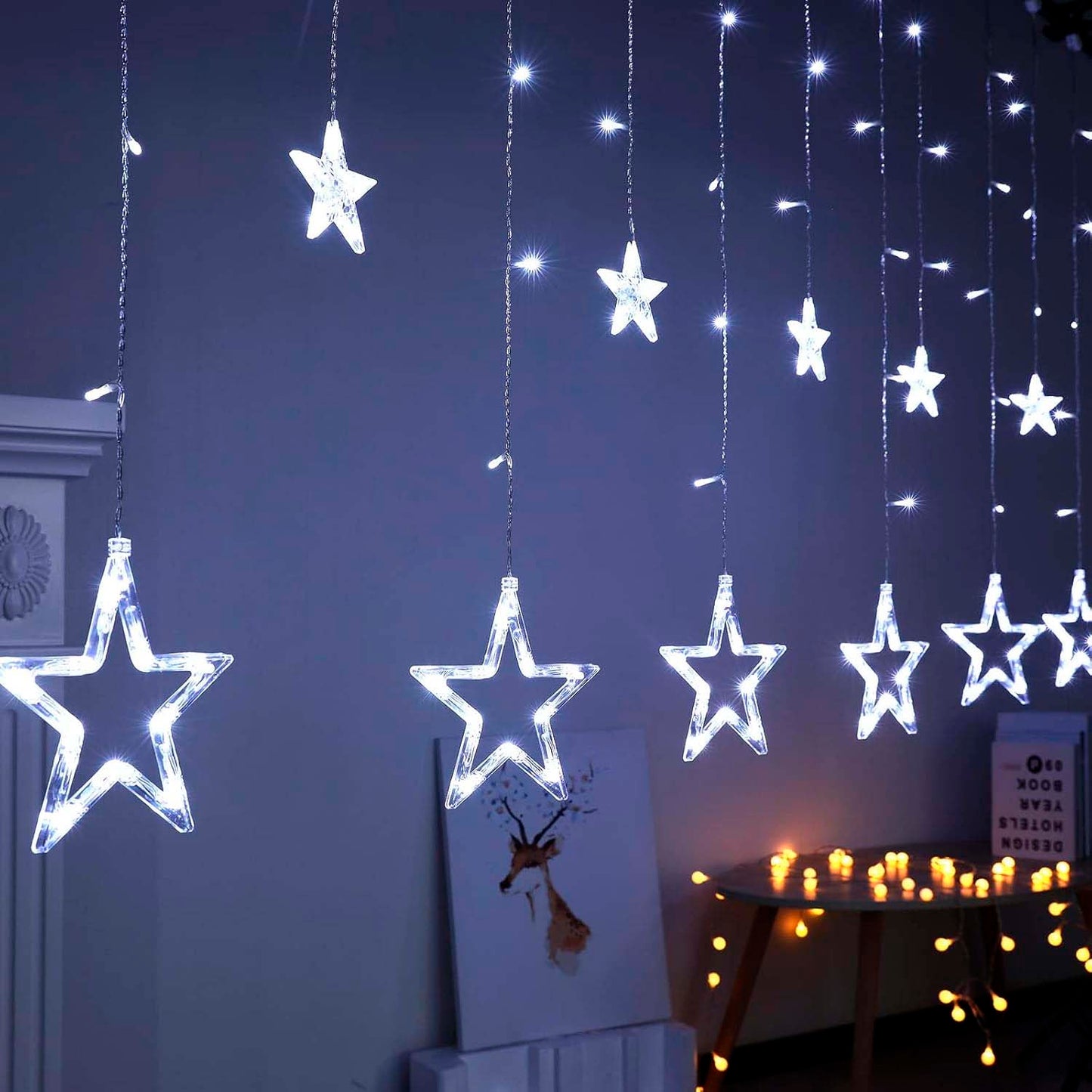🔥 Cortina Luz Led Estrellas x3 Mt Navidad + Regalo Especial 📌 ENVIO GRATIS