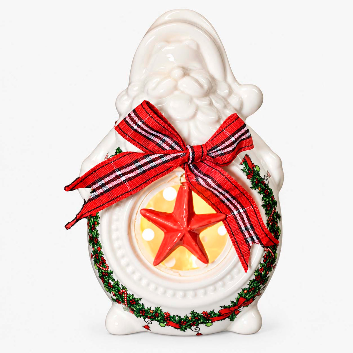 Santa Navideño Luz De 14 cm