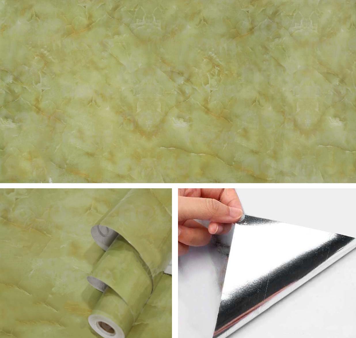 Papel Vinilo Adhesivo De 60 cm x 10 mts Marmol