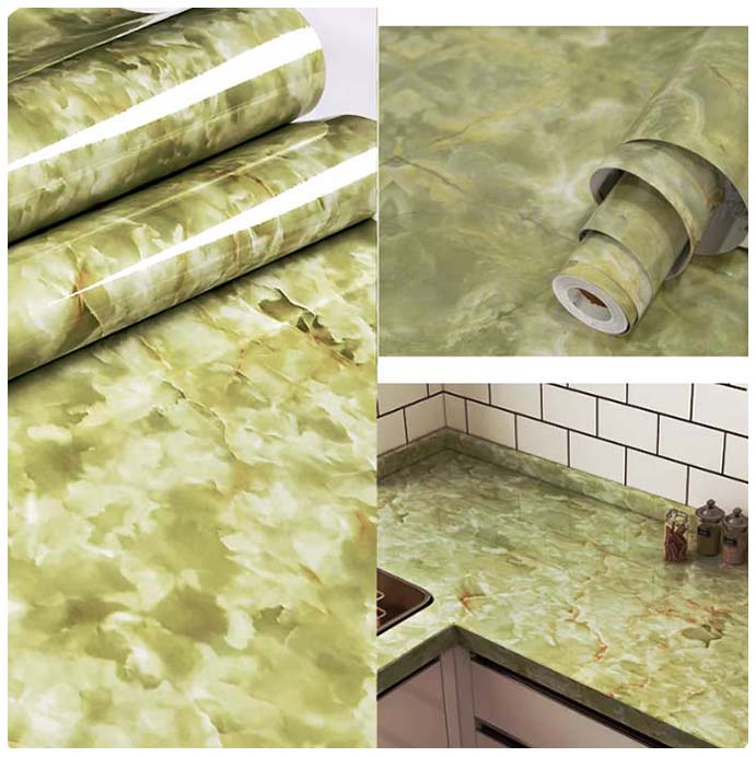 Papel Vinilo Adhesivo De 60 cm x 10 mts Marmol Brillante