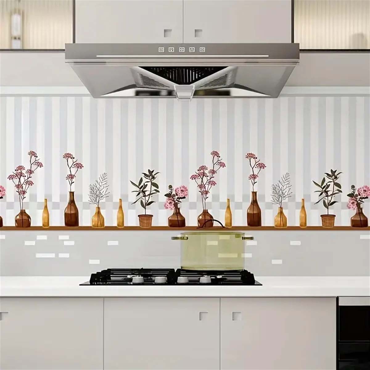 Papel Vinilo Adhesivo De 60 cm x 10 mts Brillante Cocina