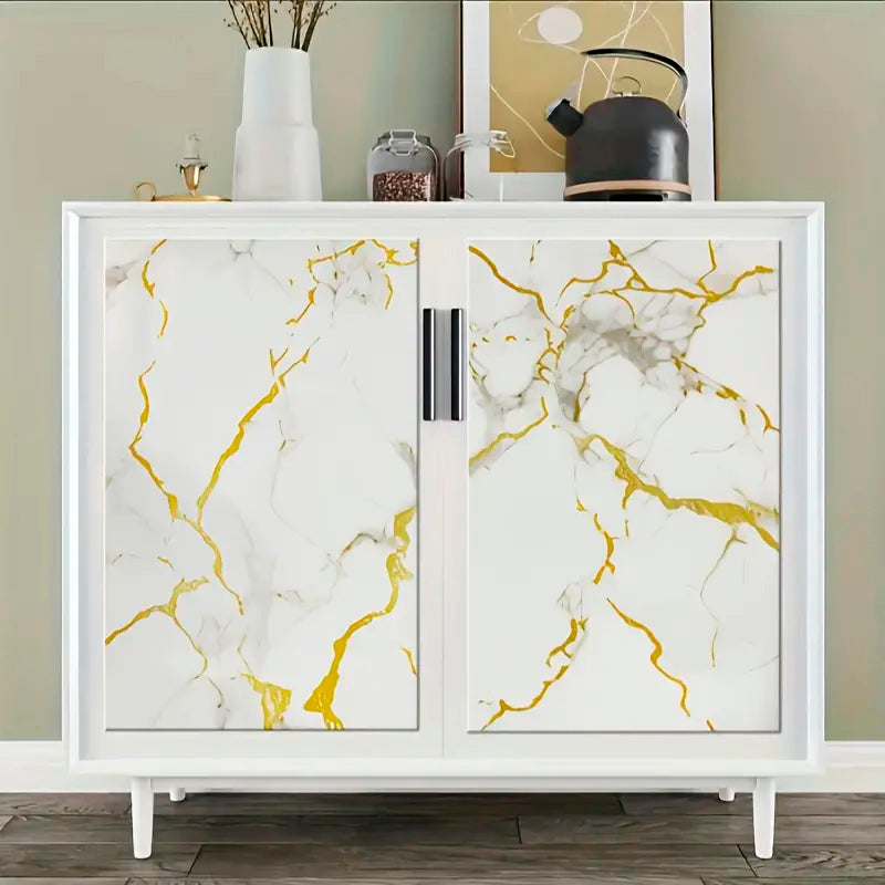 Papel Vinilo Adhesivo De 60 cm x 10 mts Marmol Brillante
