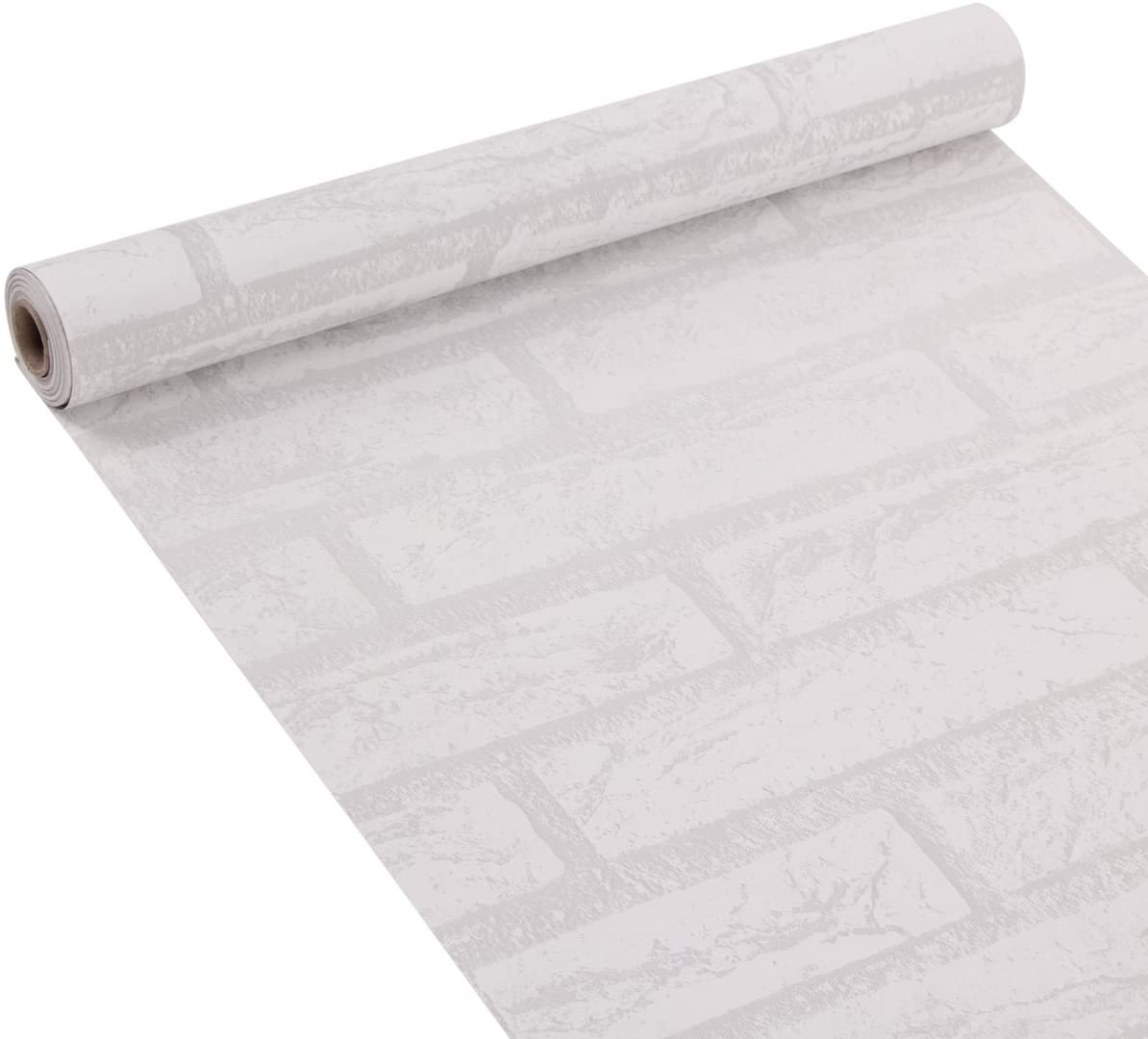 Papel Vinilo Adhesivo De 45 cm x 10 mts Ladrillo Blanco