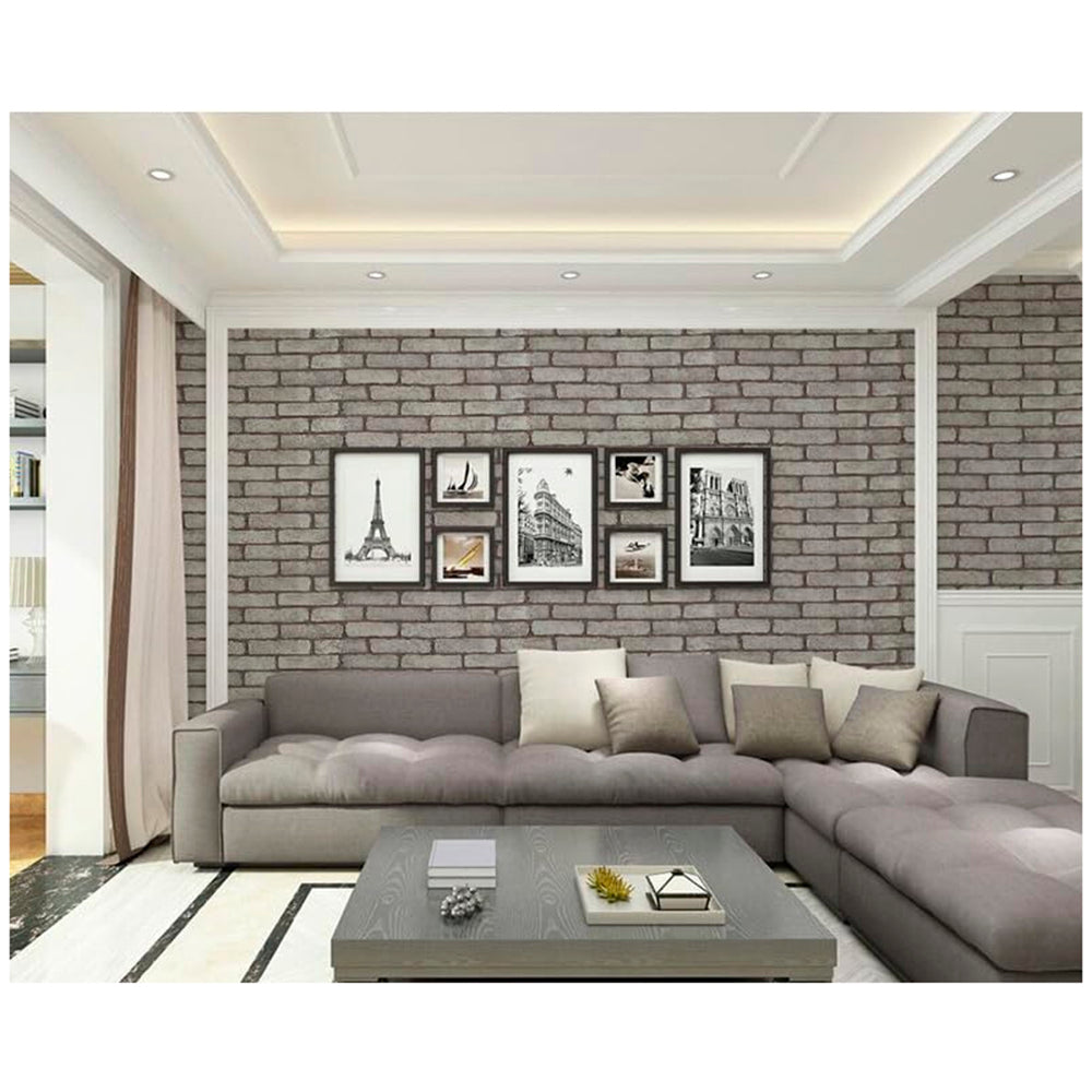 Papel Vinilo Adhesivo De 45 cm x 10 mts Ladrillo
