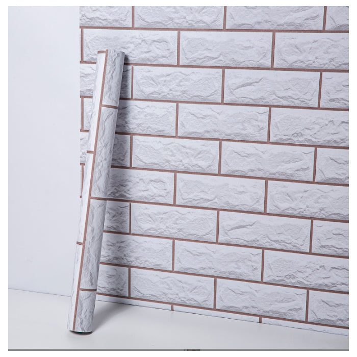 Papel Vinilo Adhesivo De 45 cm x 10 mts Ladrillo Gris