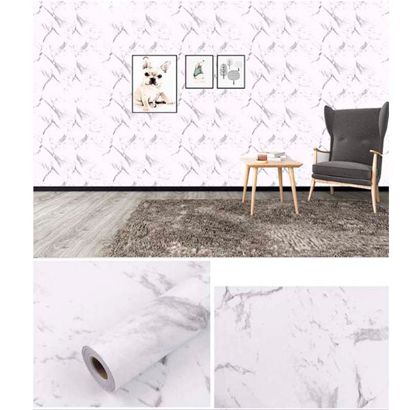 Papel Vinilo Adhesivo De 45 cm x 10 mts Marmol