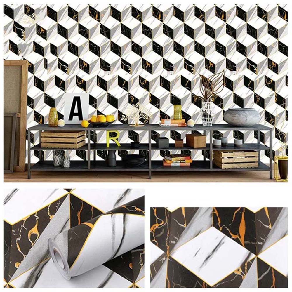 Papel Vinilo Adhesivo De 45 cm x 10 mts Geometrico