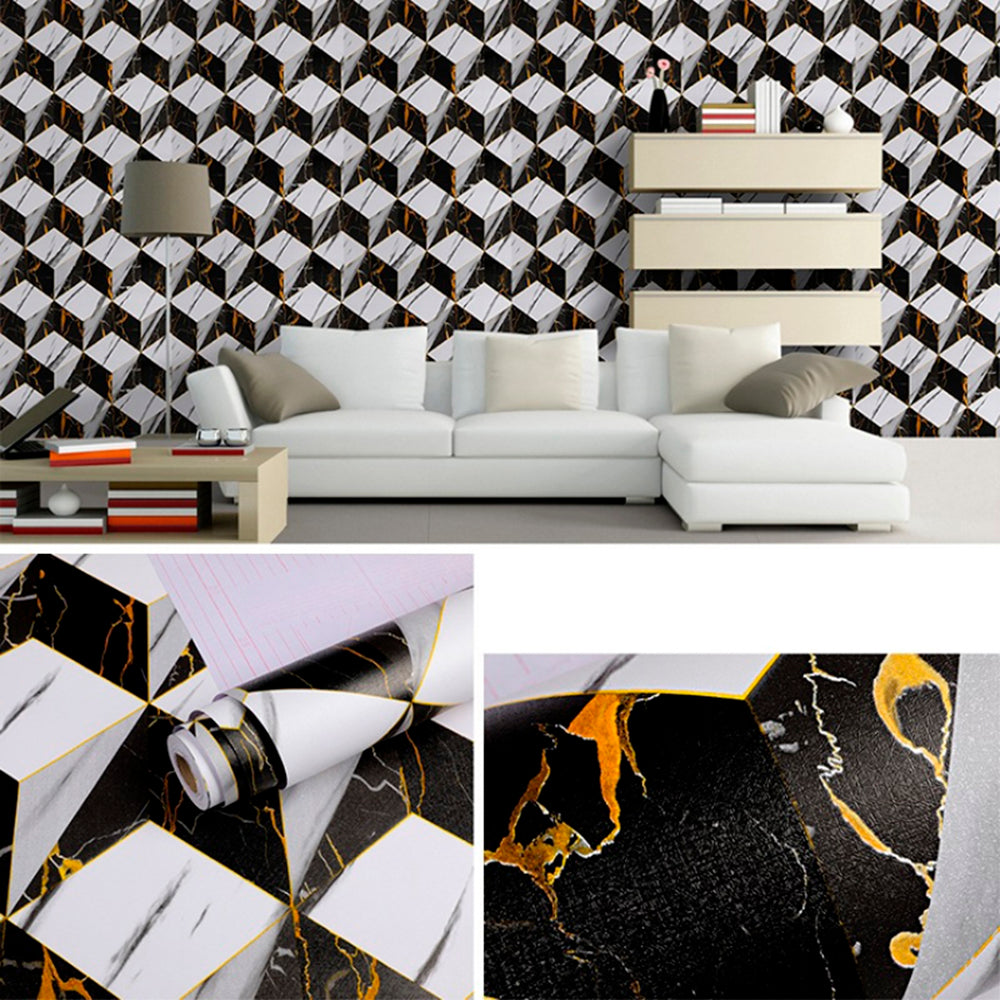 Papel Vinilo Adhesivo De 45 cm x 10 mts Geometrico