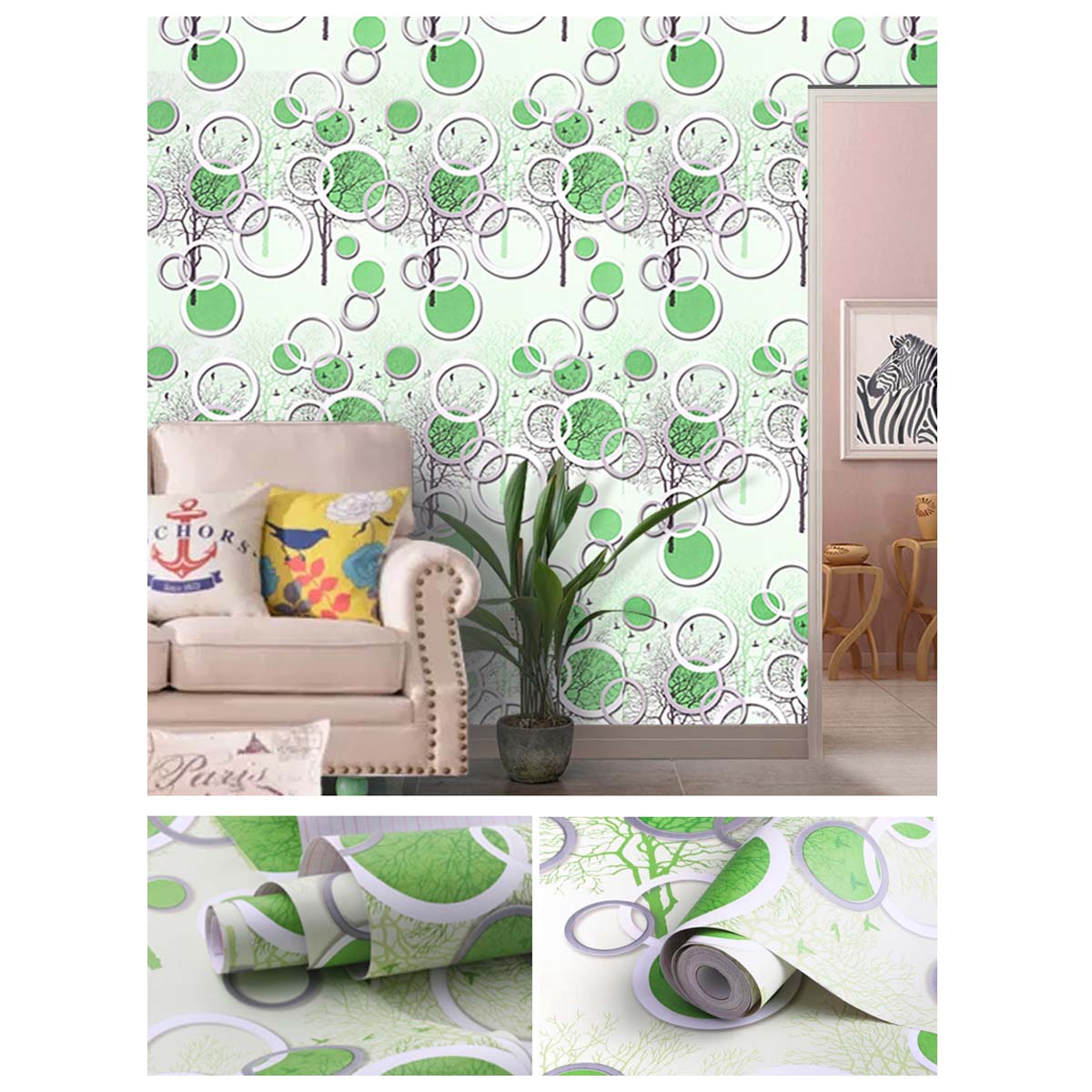 Papel Vinilo Adhesivo De 45 cm x 10 mts Verde