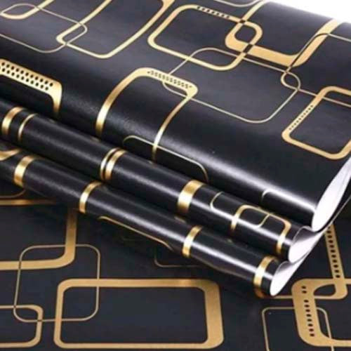 Papel Vinilo Adhesivo De 45 cm x 10 mts Negro