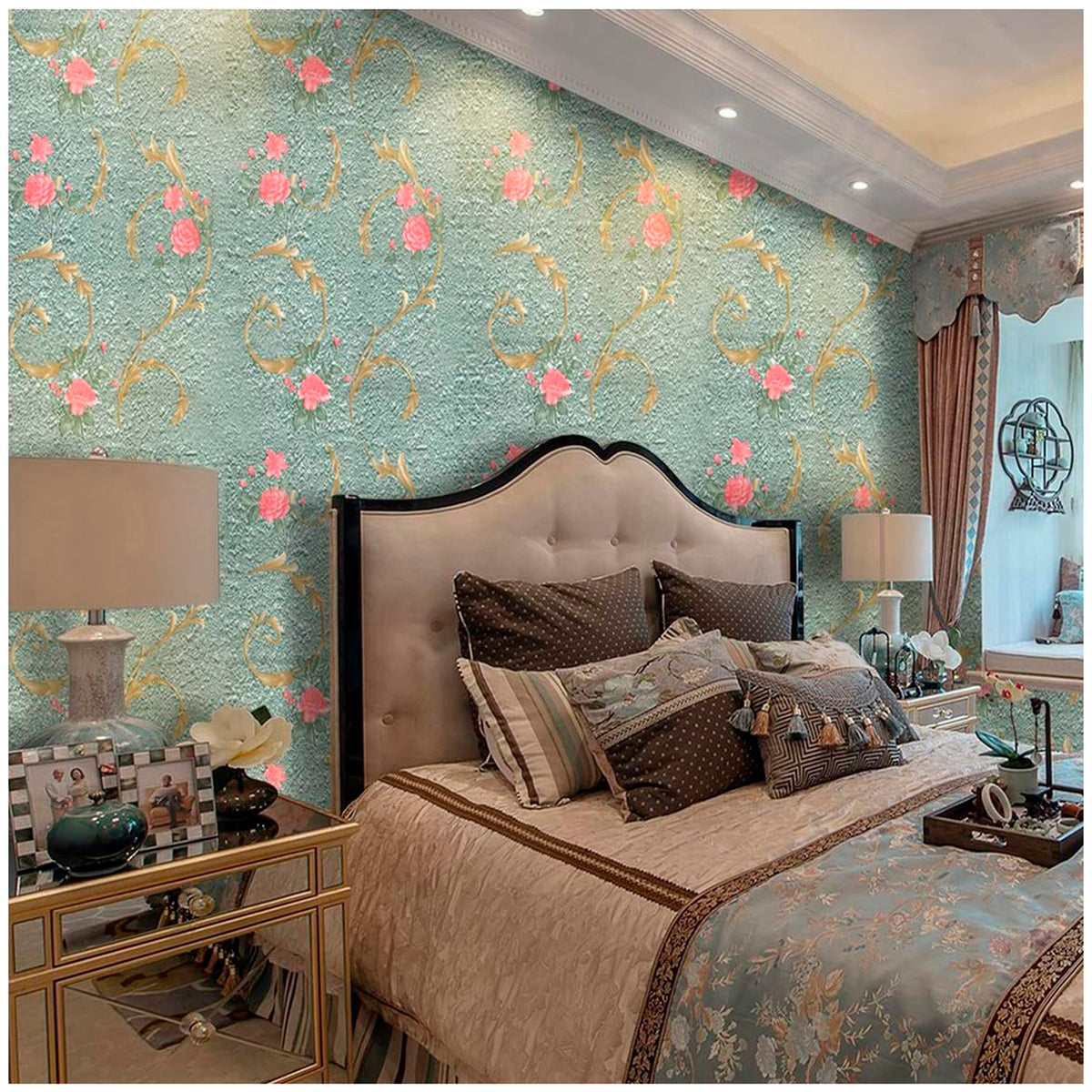 Papel Vinilo Adhesivo De 45 cm x 10 mts Floral