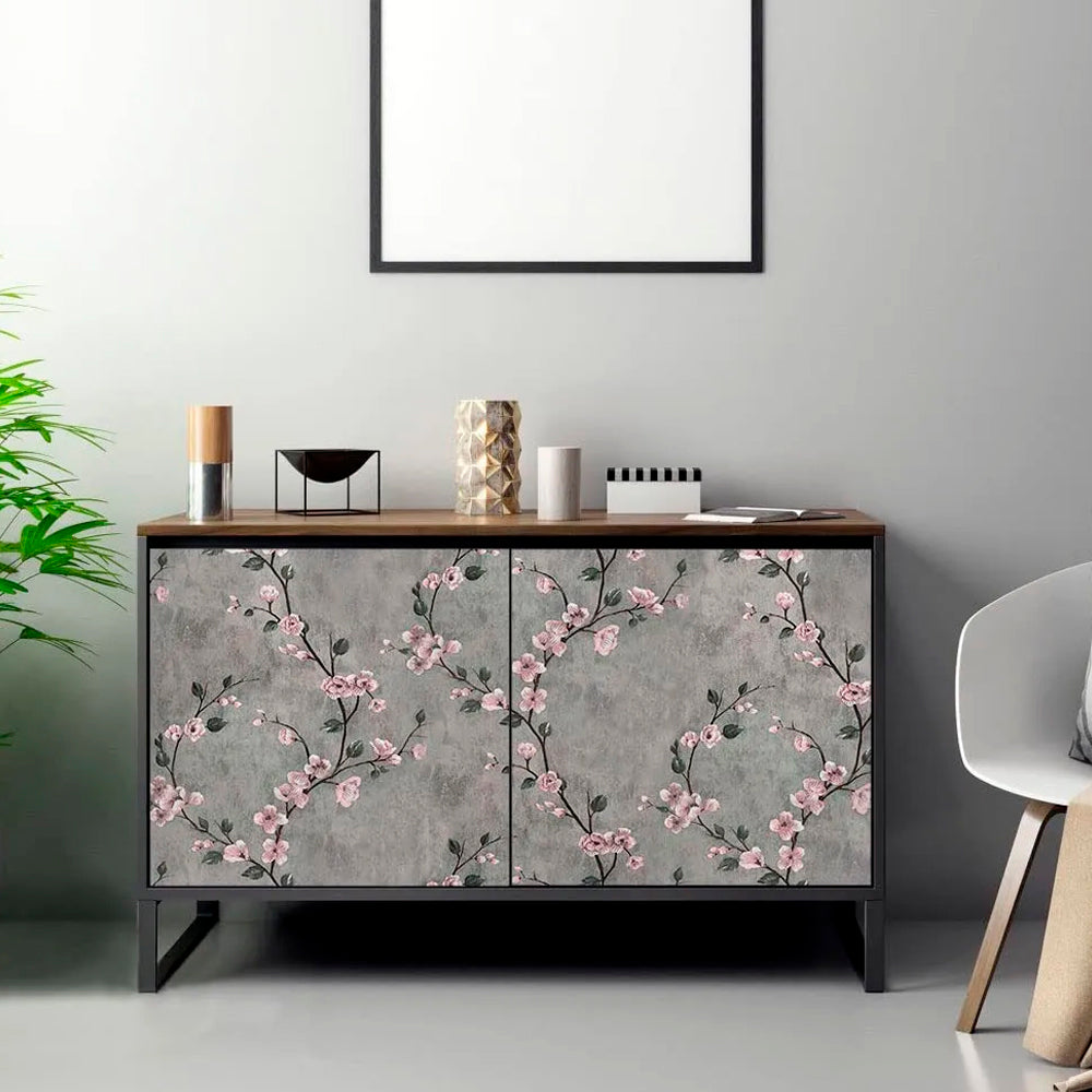 Papel Vinilo Adhesivo De 45 cm x 10 mts Floral