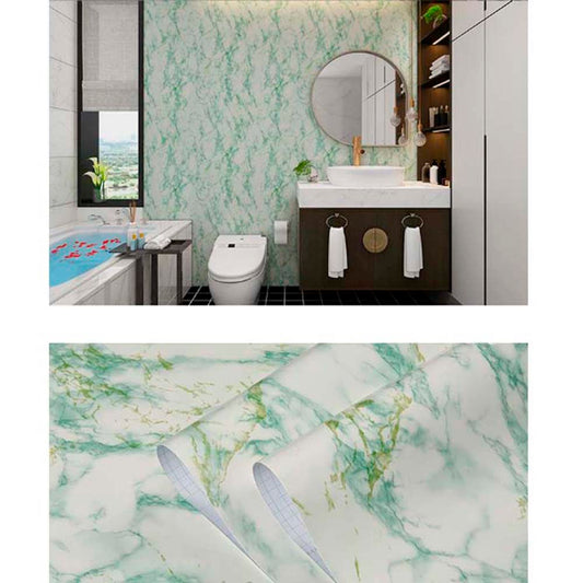 Papel Vinilo Adhesivo De 45 cm x 10 mts Marmol Verde