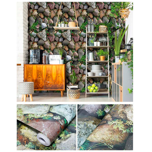 Papel Vinilo Adhesivo De 45 cm x 10 mts Rocas