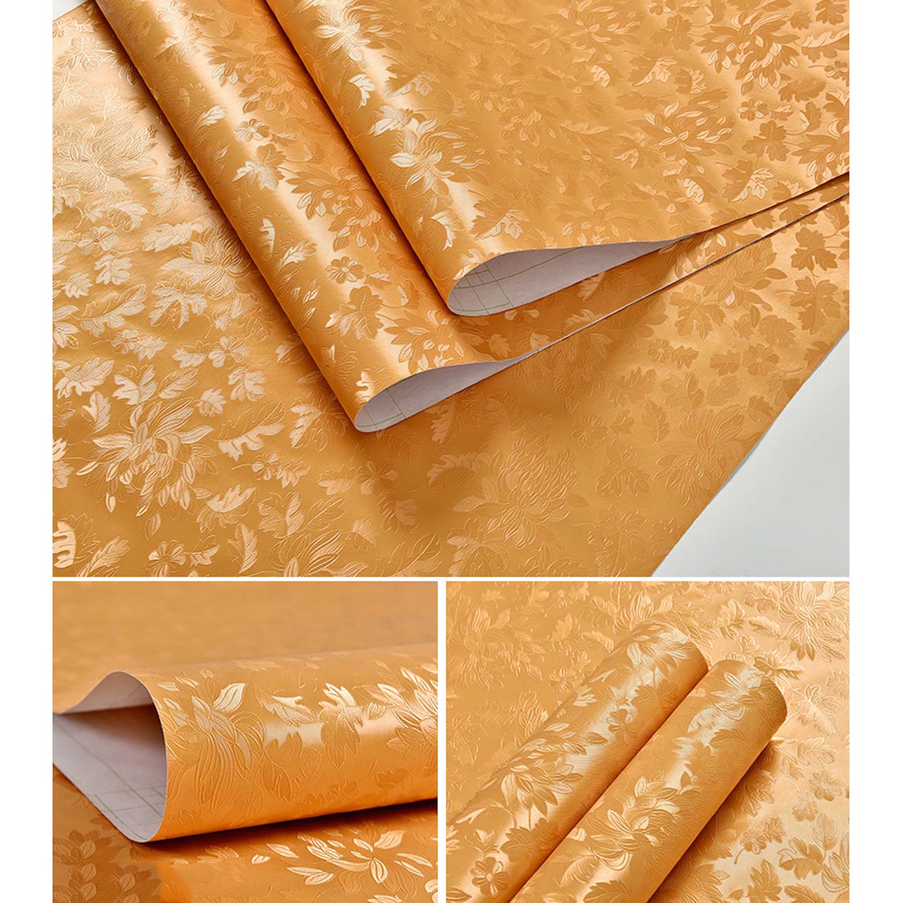 Papel Vinilo Adhesivo De 45 cm x 10 mts Dorado