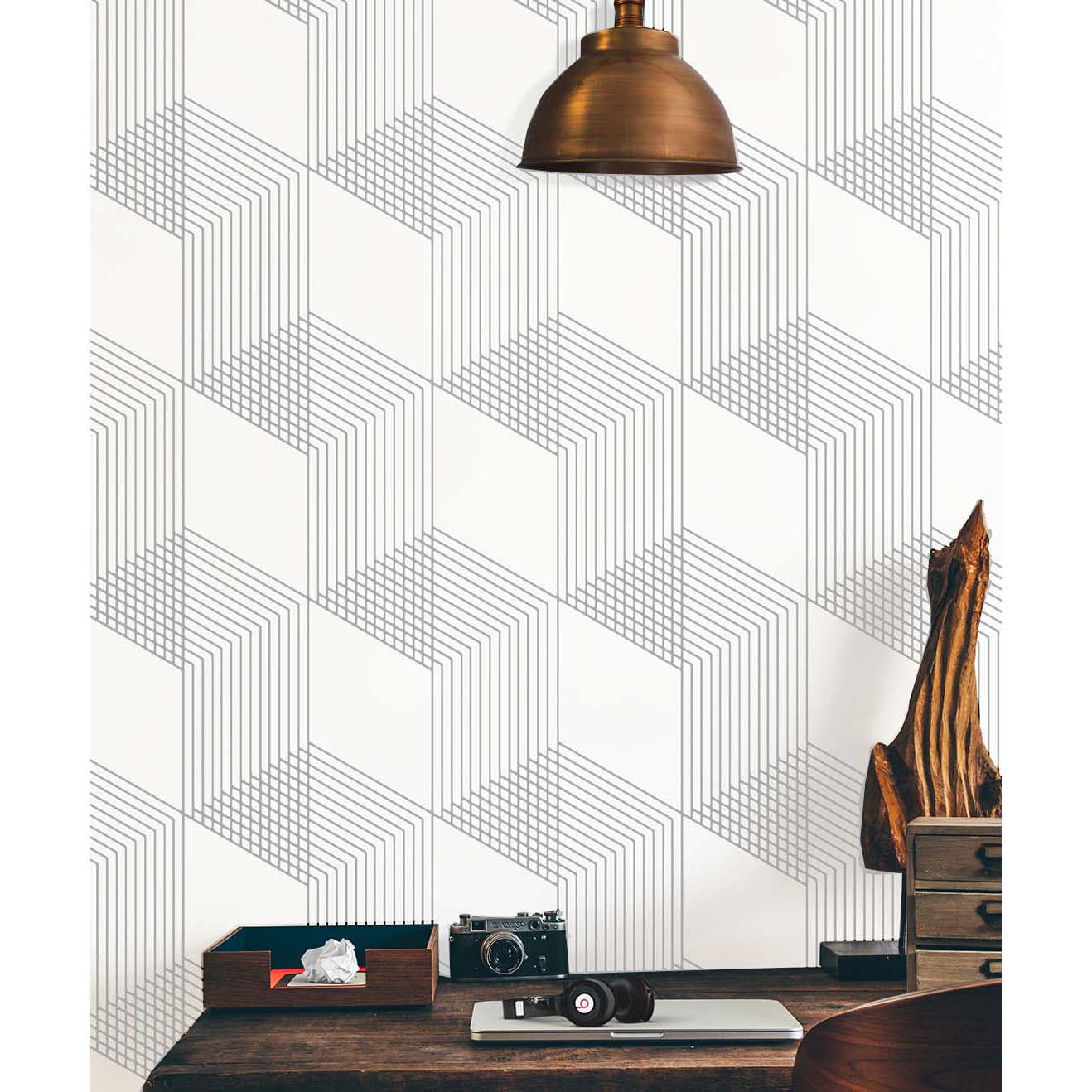 Papel Vinilo Adhesivo De 45 cm x 10 mts Geometrico