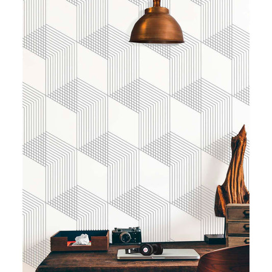 Papel Vinilo Adhesivo De 45 cm x 10 mts Geometrico